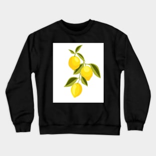 Yellow Lemons Pattern Crewneck Sweatshirt